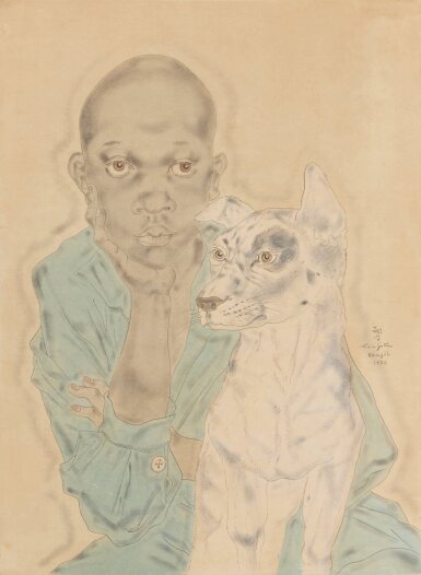 View full screen - View 1 of Lot 167. Jeune garçon brésilien et son chien.