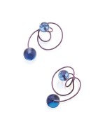 PAIR OF TITANIUM AND GLASS 'CARNAVAL A VENISE' EARCLIPS, JAR, PARIS