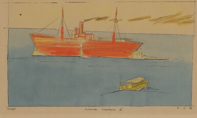 View full screen - View 1 of Lot 342. Ausfahrender Frachtdampfer III.