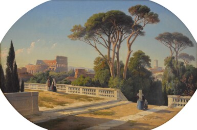 View full screen - View 1 of Lot 212. A View of Rome from Villa Borghese.