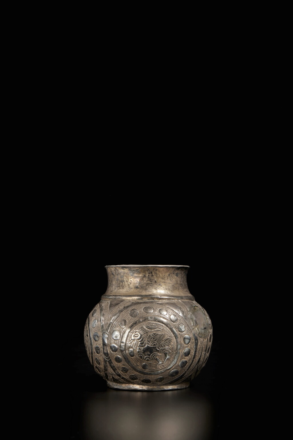 View full screen - View 1 of Lot 244. A rare silver 'bird' jar, Tang dynasty, 8th - 9th century.