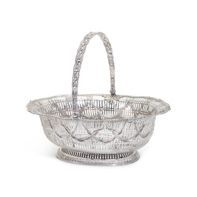 View full screen - View 1 of Lot 146. A George III silver cake basket, Frederick Kandler, London, 1774.