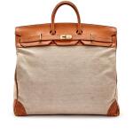 Fauve Barenia and Toile Haut à Courroies Birkin 50 Gold Hardware, 1972
