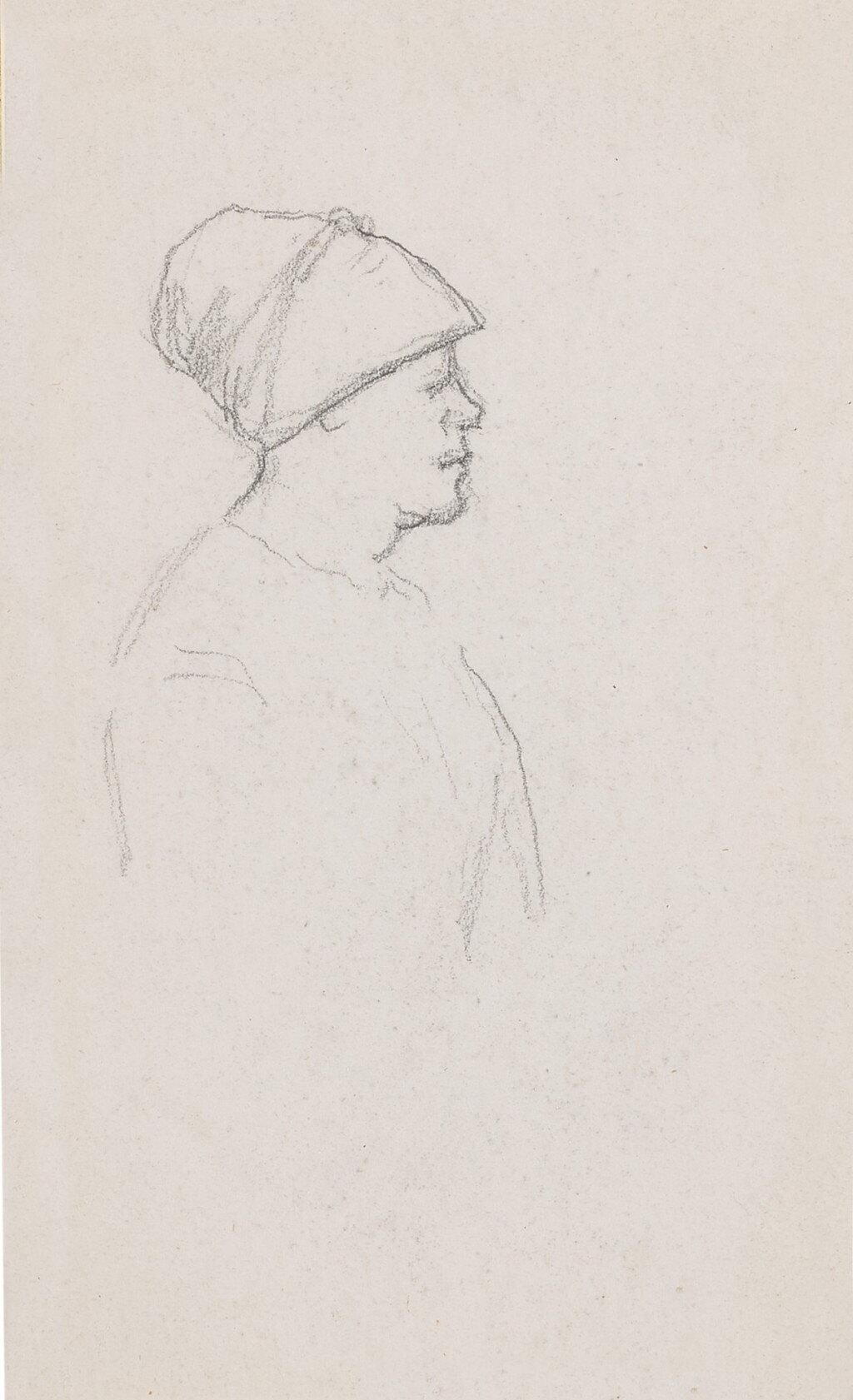 View full screen - View 1 of Lot 21. CAMILLE PISSARRO | LUCIEN ALLONGÉE & BUSTE DE FEMME EN PROFIL (A DOUBLE-SIDED WORK).