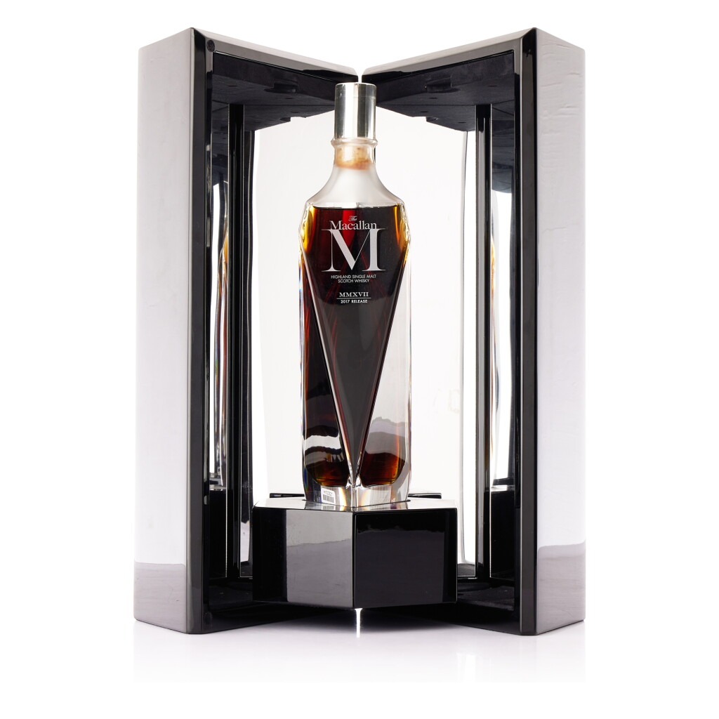 View full screen - View 1 of Lot 337. The Macallan M Decanter 2017 Release 45.0 abv NV (1 BT70).