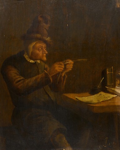 View full screen - View 1 of Lot 222. A writer at his desk.