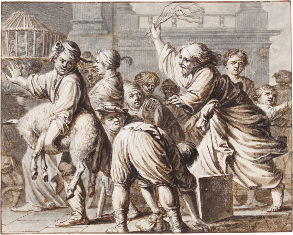 View full screen - View 1 of Lot 168. Christ driving the money-changers from the temple .