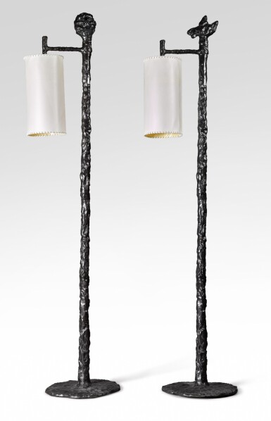 View full screen - View 1 of Lot 367. Pair of Unique Floor Lamps.