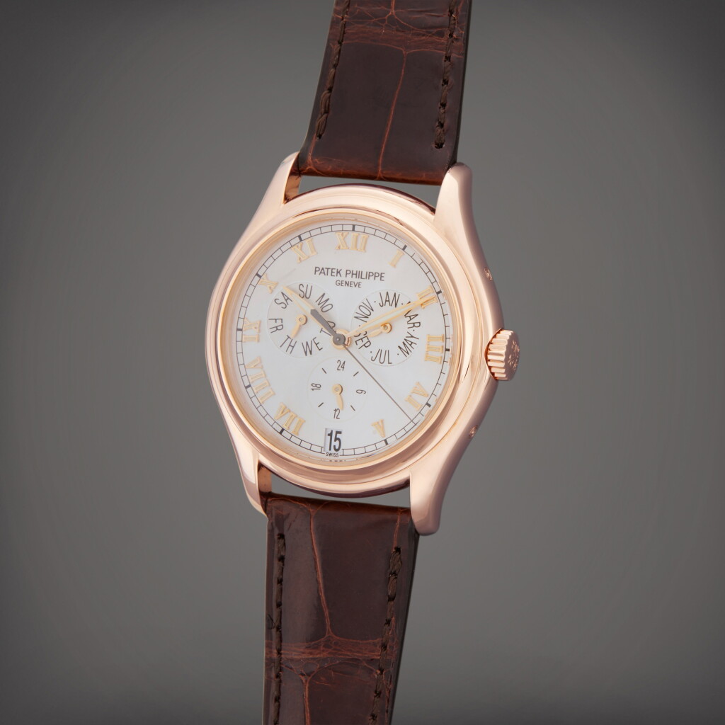View full screen - View 1 of Lot 119. Reference 5035R-001 | A pink gold annual calendar wristwatch with 24 hour indication, Circa 2000 | 百達翡麗 型號 5035R-001 粉紅金年曆腕錶備24小時顯示,製作年份約 2000.
