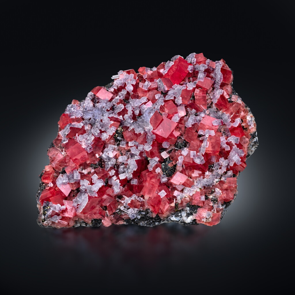 View full screen - View 1 of Lot 103. Rhodochrosite and Fluorite.