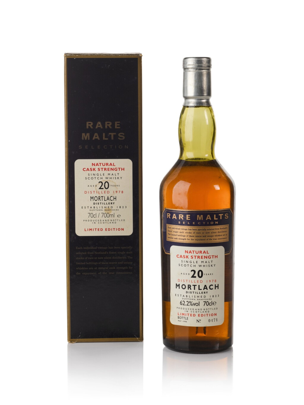 View full screen - View 1 of Lot 168. Mortlach Rare Malts Collection 20 Year Old 62.2 abv 1978 .