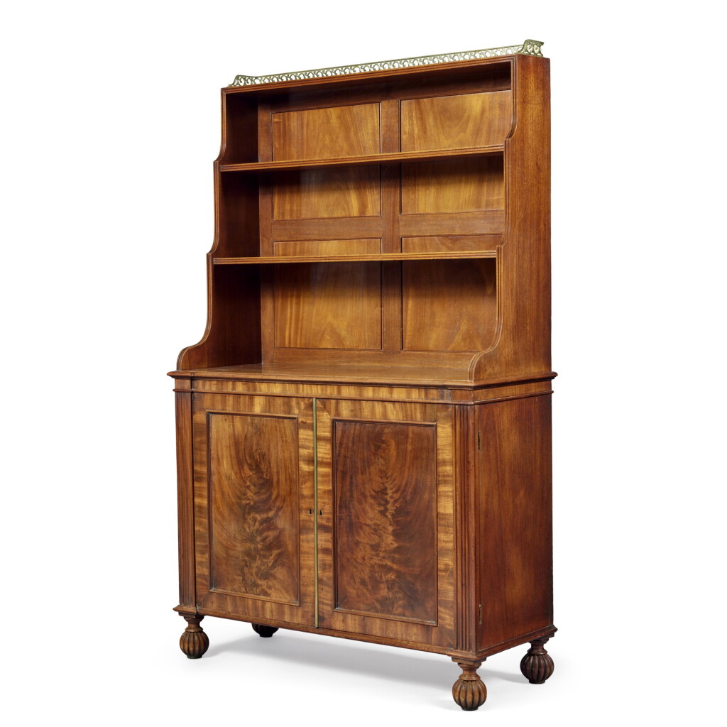 View full screen - View 1 of Lot 1954. A Regency Mahogany Open Bookcase Cabinet, Early 19th Century.