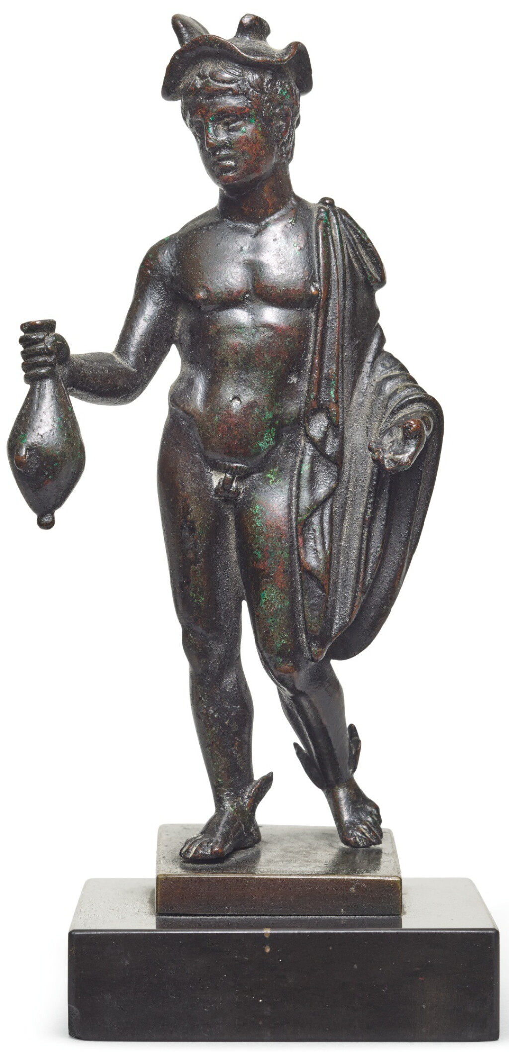 View full screen - View 1 of Lot 124. A Roman Bronze Figure of Hermes, circa 2nd Century A.D..