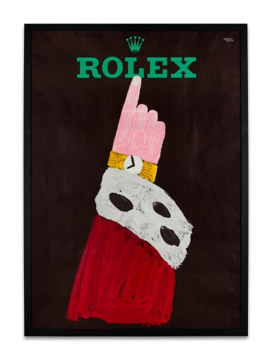 View full screen - View 1 of Lot 8142. ROLEX AND HERBERT LEUPIN | A LARGE ADVERTISING POSTER PRINTED BY WOLFSBERG-DRUCK, ZURICH, CIRCA 1959.