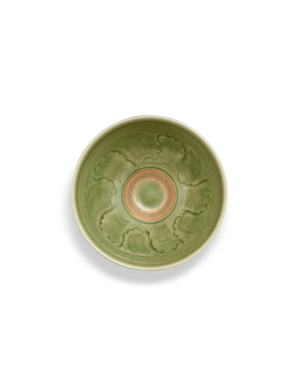 View full screen - View 1 of Lot 3717. A Yaozhou celadon-glazed carved 'wave' bowl, Southern Song dynasty | 南宋 耀州窰青釉水浪紋盌.