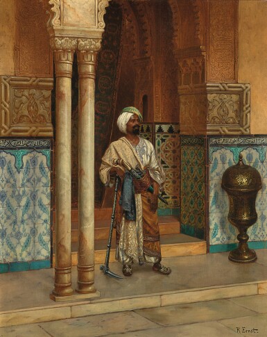View full screen - View 1 of Lot 107. RUDOLF ERNST | THE PALACE GUARD.