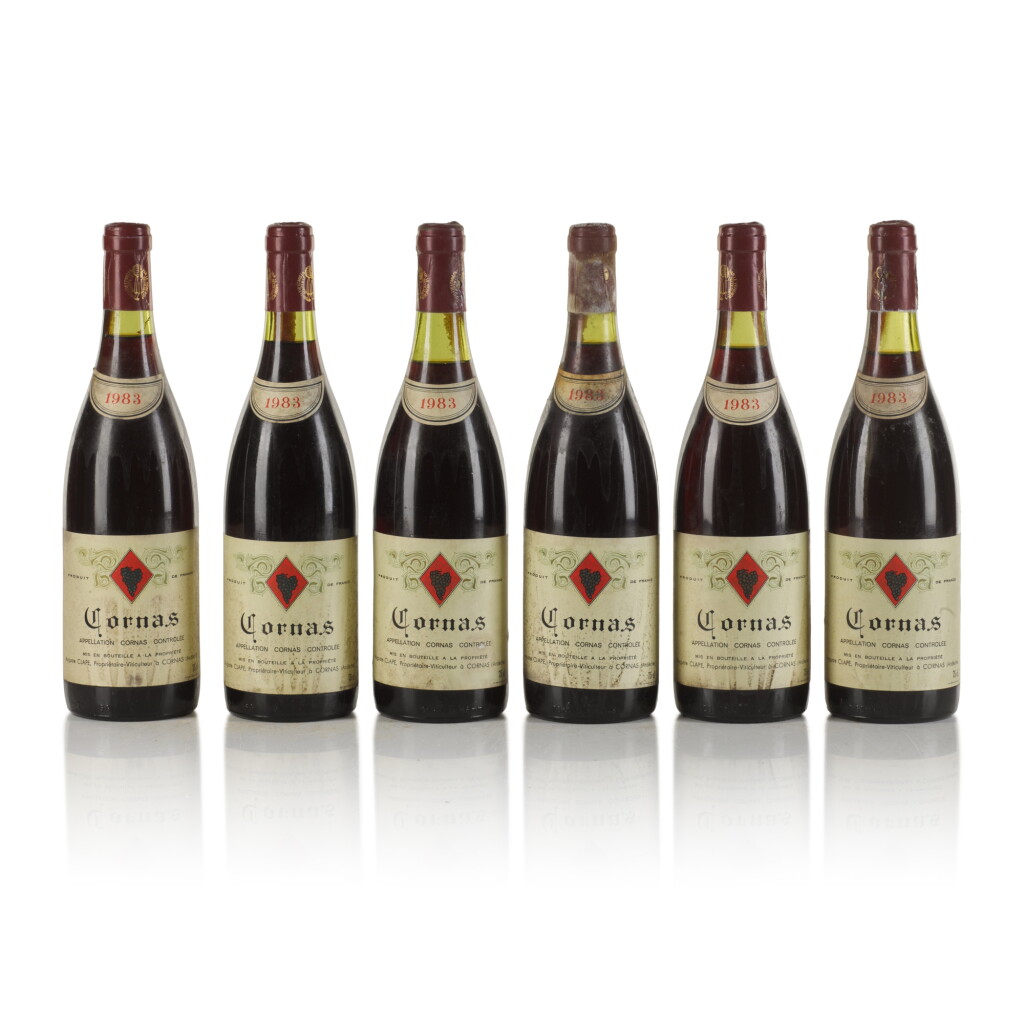View full screen - View 1 of Lot 114. Cornas 1983 Auguste Clape (12 BT).