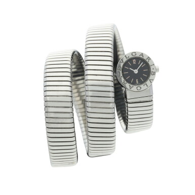 View full screen - View 1 of Lot 52. BULGARI | REFERENCE BB 19 1TS SERPENTI A STAINLESS STEEL TUBOGAS CUFF WATCH, CIRCA 2010.