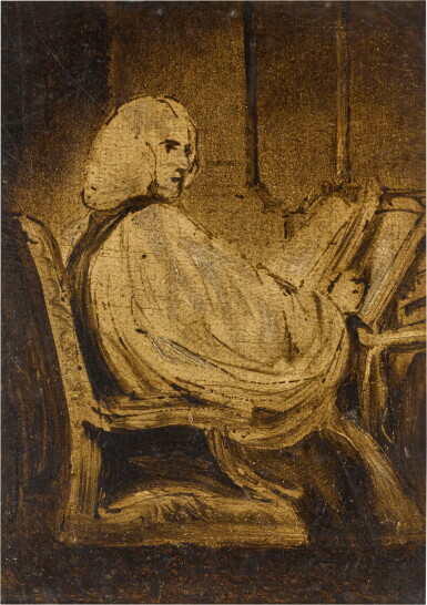 View full screen - View 1 of Lot 41. Sketch for a portrait of Richard Robinson (1709-1794).