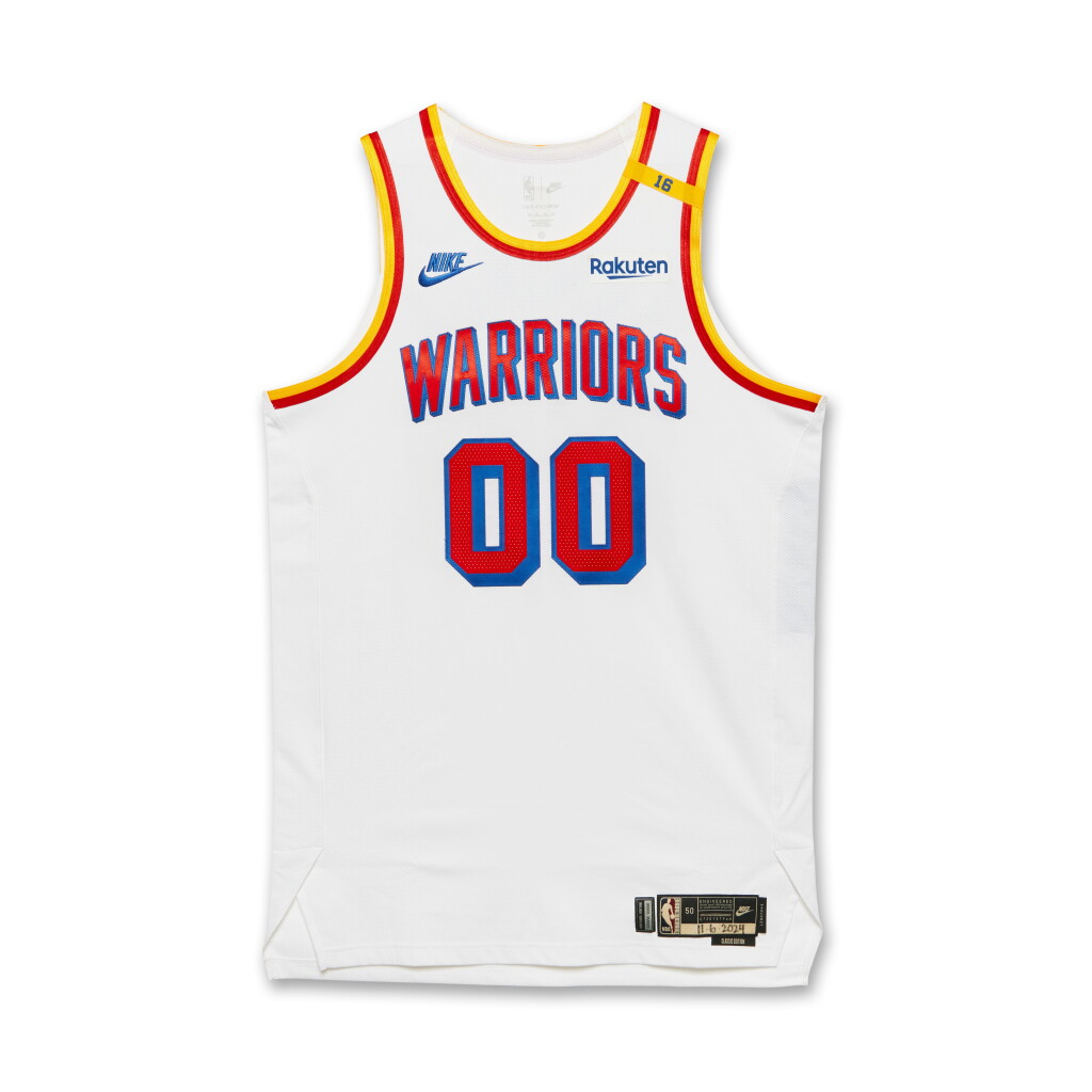 全螢幕檢視 - 查看123Jonathan Kuminga Golden State Warriors 2024-2025 Game Worn Classic Edition Jersey 的1