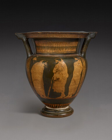 View full screen - View 1 of Lot 141. An Attic Red-figured Column Krater, attributed to the Harrow Painter, late 6th/early 5th Century B.C..