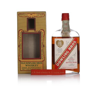View full screen - View 1 of Lot 392. Dowling Bros 100 Proof 1916 (1 PINT).