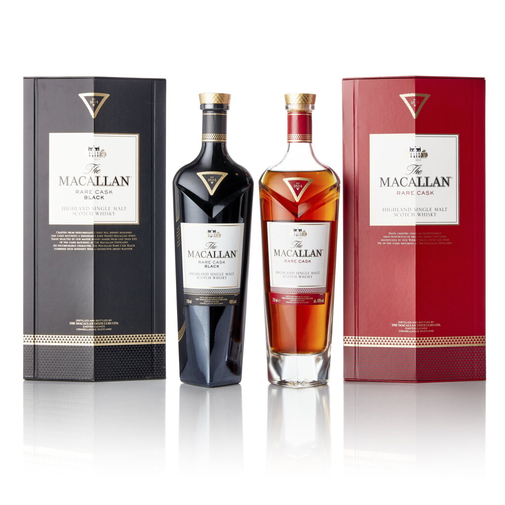 View full screen - View 1 of Lot 1525. The Macallan Rare Cask & Rare Cask Black Mixed Lot (2 BT70).