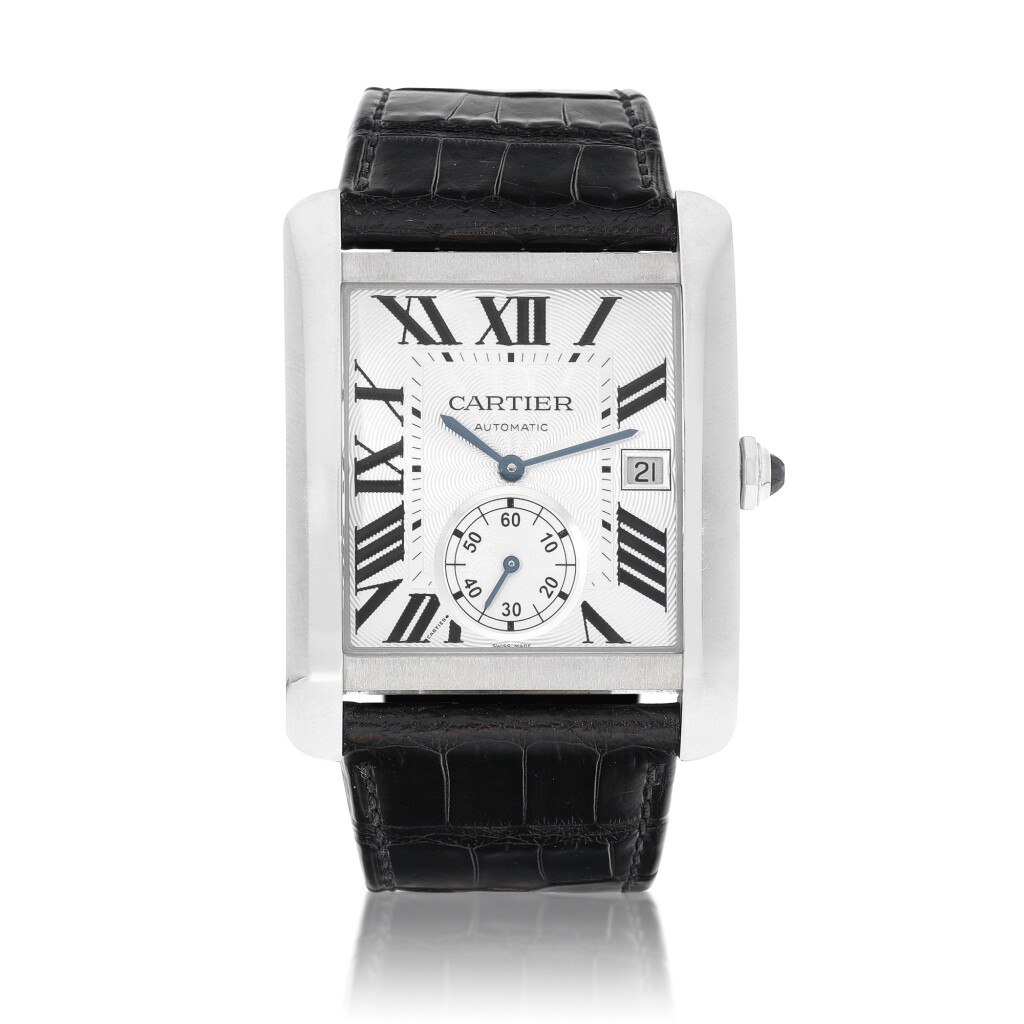 View full screen - View 1 of Lot 9310. Cartier | Tank, Reference 3589, A stainless steel wristwatch with date, Circa 2015 | 卡地亞 | Tank 型號3589 精鋼腕錶,備日期顯示,約2012年製.