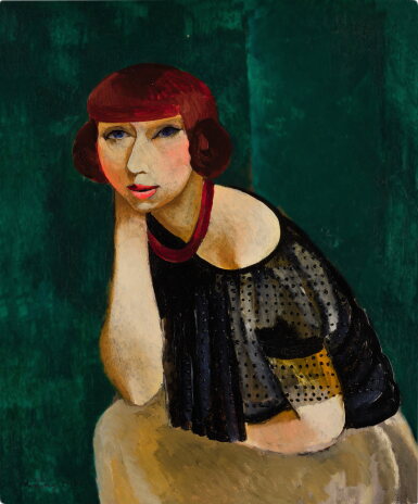 View full screen - View 1 of Lot 386. Portrait de la soeur de Mme Renée Kisling .