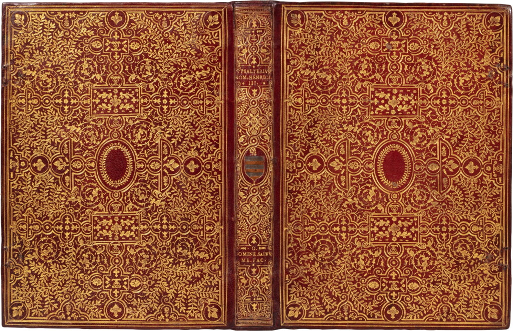 View full screen - View 1 of Lot 17. Le Pseaultier de David. Paris, 1586. Magnifique reliure à la fanfare, attribuable à l'atelier de Nicolas Éve..