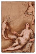 Studies of a Reclining Woman and Two Seated Couples