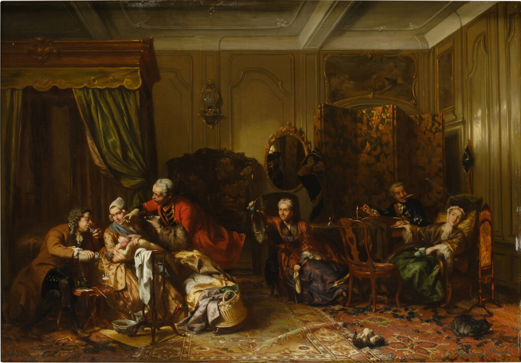 View full screen - View 1 of Lot 120. Interior Family Scene.