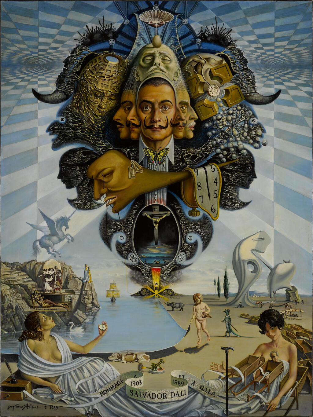 View full screen - View 1 of Lot 489. Hommage à Salvador Dali et à Gala.