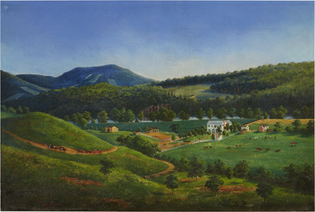 View full screen - View 1 of Lot 82. Panorama of the William Snidow Farm, Salem, Virginia.