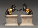 Pair of Rearing Horses