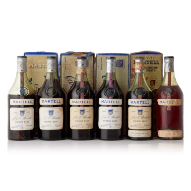View full screen - View 1 of Lot 6567. Martell Cordon Blue Cognac 42.0 abv NV (6 BT70).