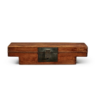 View full screen - View 1 of Lot 118. A 'huanghuali' sedan chair document box and cover (Jiaoxiang), Qing dynasty, 18th century | 清十八世紀 黃花梨轎箱.