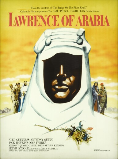 View full screen - View 1 of Lot 52. Lawrence of Arabia (1962) special double-sided Roadshow display, US.