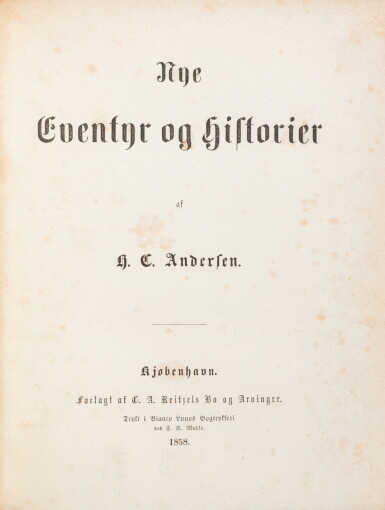 View full screen - View 1 of Lot 47. Nye eventyr og historier. Copenhague, 1858-1872. Édition originale des 10 fascicules contenant ces "Nouveaux contes et histoires". .