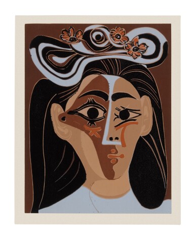 View full screen - View 1 of Lot 124. Jacqueline au chapeau à fleurs. II (see Bloch 1149; Baer 1304).