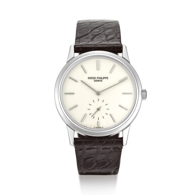 View full screen - View 1 of Lot 2220. PATEK PHILIPPE | REFERENCE 3718 A LIMITED EDITION STAINLESS STEEL WRISTWATCH, MADE FOR THE JAPANESE MARKET TO COMMEMORATE THE 150TH ANNIVERSARY OF PATEK PHILIPPE, CIRCA 1989 " | 百達翡麗 | 型號3718 限量版精鋼腕錶,為慶祝百達翡麗150週年於日本市場而製,機芯編號1815404,錶殼編號2856837,約1989年製".