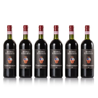View full screen - View 1 of Lot 671. Brunello di Montalcino 1991 Campogiovanni (6 BT).