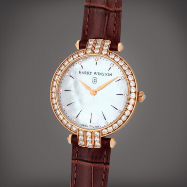 View full screen - View 1 of Lot 387. Premier | A pink gold and diamond-set wristwatch with mother-of-pearl dial | Circa 2012.