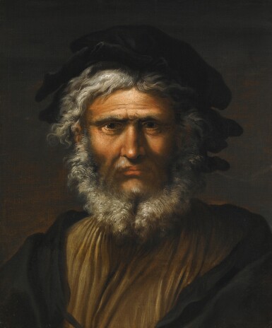 View full screen - View 1 of Lot 11. SALVATOR ROSA | Portrait of a bearded man, bust-length, traditionally identified as Masaniello | 薩爾瓦多・洛薩 | 《蓄鬚男子半身像,傳統上被視為馬薩涅洛》.