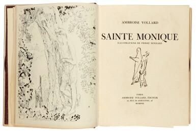 View full screen - View 1 of Lot 301. Vollard | Sainte Monique, Paris, 1930, original drawings by Bonnard, Paul Bonet binding.