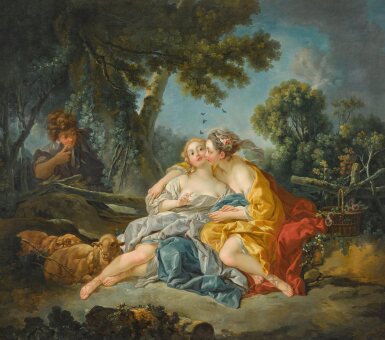 View full screen - View 1 of Lot 99. Sylvia curing Phyllis of a bee sting.