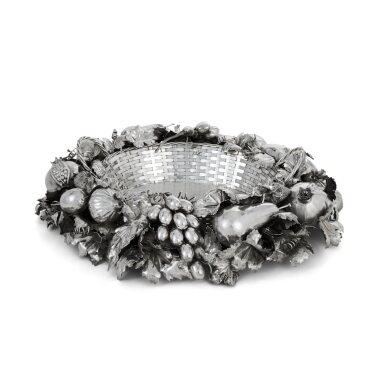 View full screen - View 1 of Lot 458. An Italian Silver "Naturalistic" Centerpiece Basket, Mario Buccellati, Florence, 20th Century.