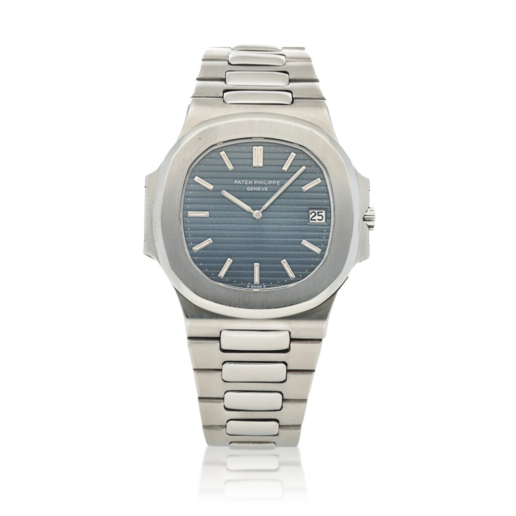 View full screen - View 1 of Lot 82. 'Jumbo' Nautilus, Ref. 3700/11 Stainless steel wristwatch with date and bracelet Circa 1977 | 百達翡麗 | 3700/11型號「'Jumbo' Nautilus」精鋼鍊帶腕錶備日期顯示,年份約1977.