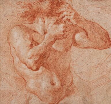 View full screen - View 1 of Lot 233. Study of a Male Nude.
