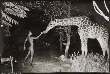 View full screen - View 1 of Lot 66. PETER BEARD | 'MAUREEN GALLAGHER AND NIGHT-FEEDER (2:00 A.M.) HOG RANCH, FEB. 1987’.